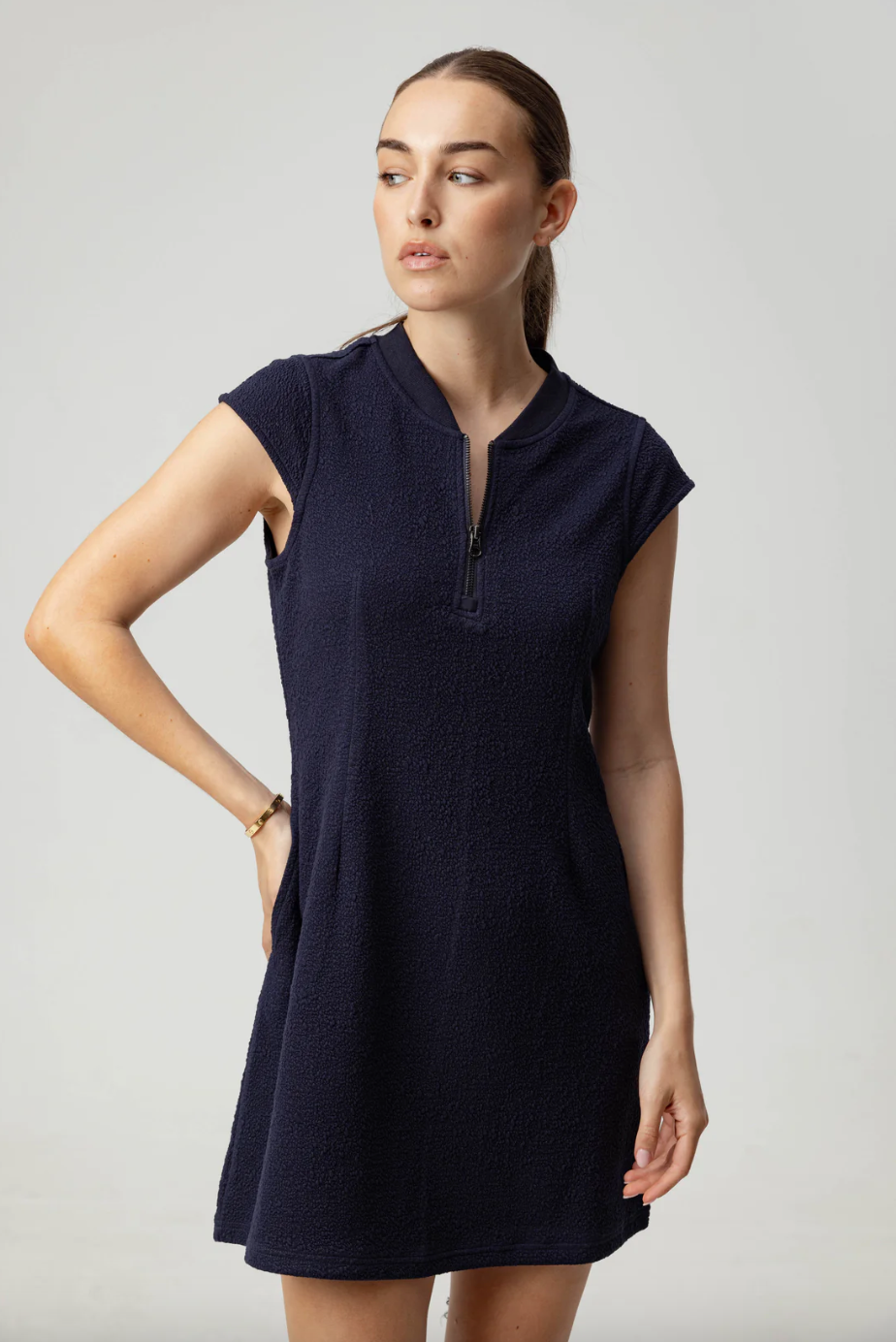 Kiana Dress-Navy