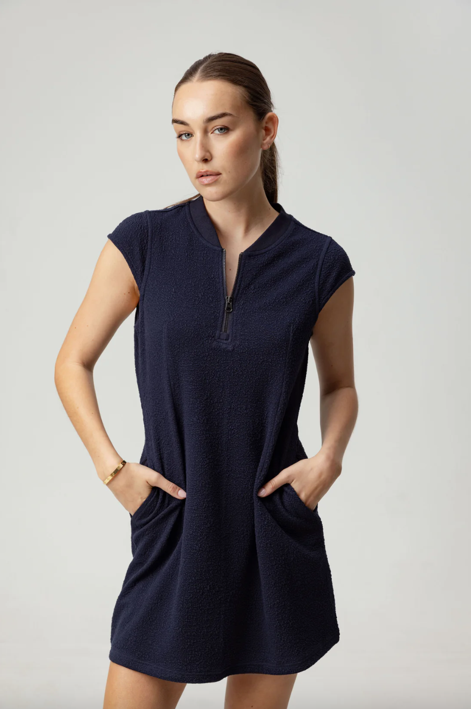 Kiana Dress-Navy