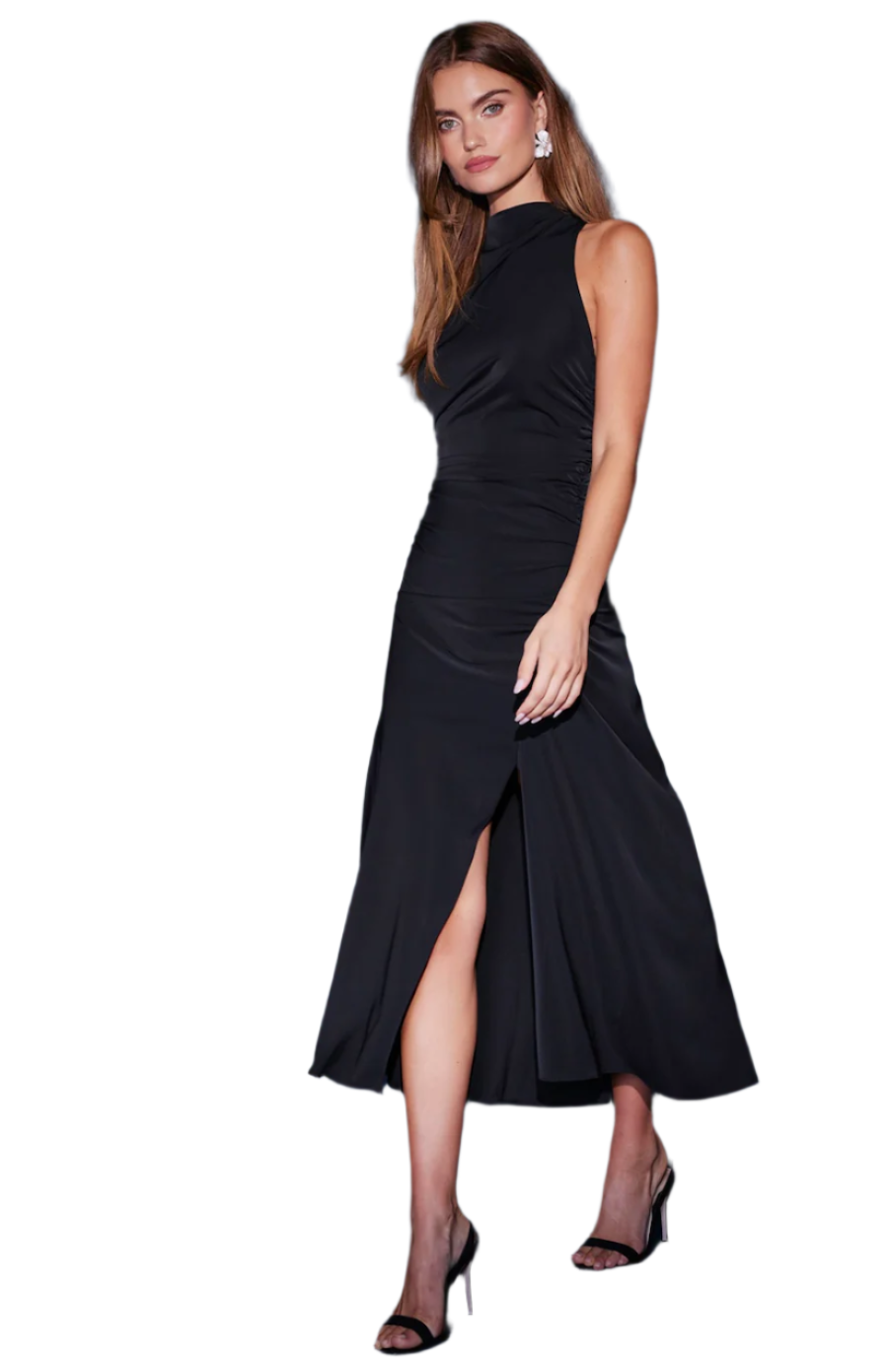 Elle Halter Dress-Black