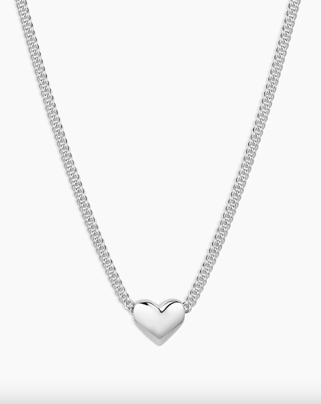 Lou Helium Heart Necklace-Silver