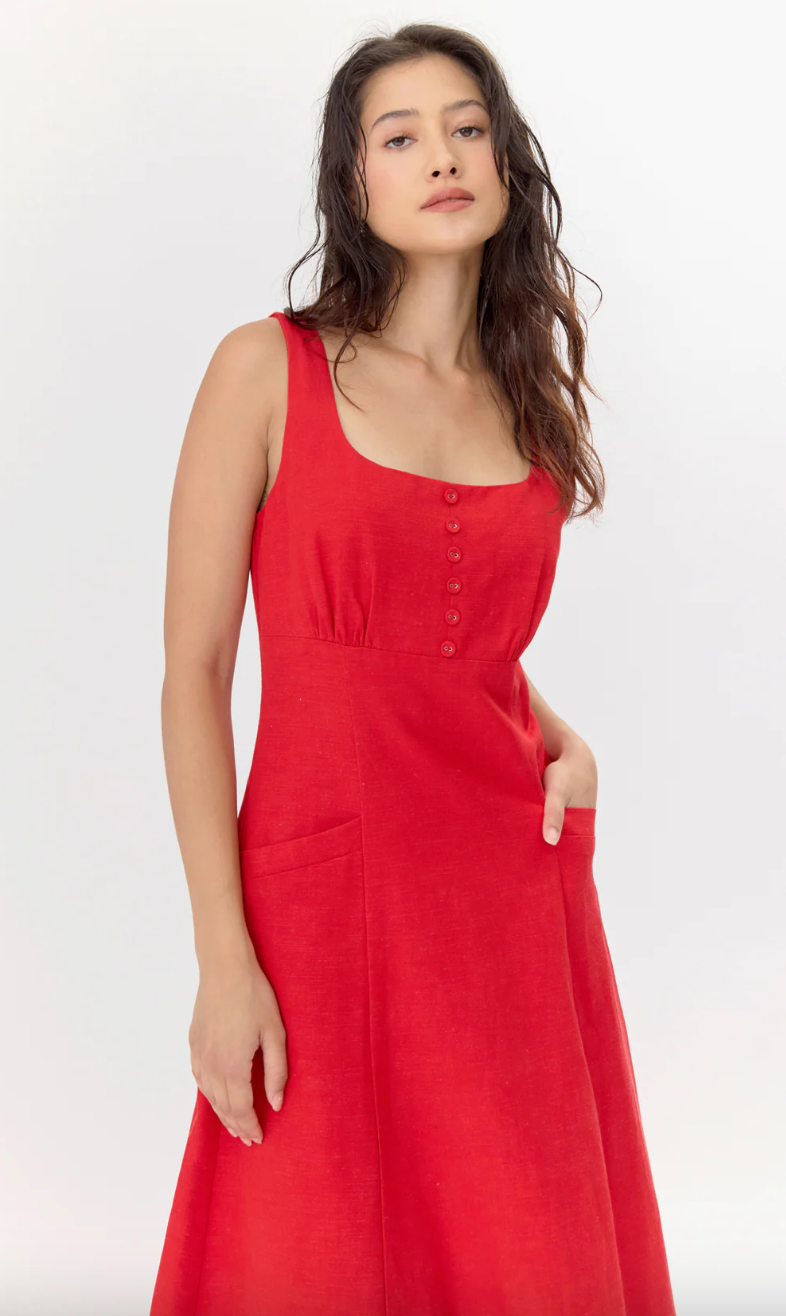 Marjorie Dress-Red