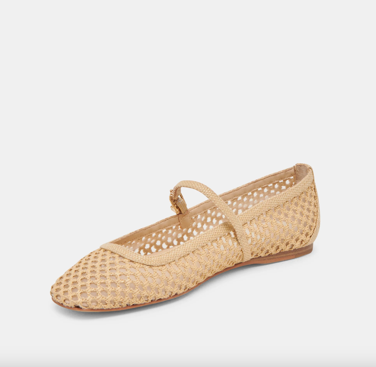 Reyes Ballet Flats-Natural Raffia