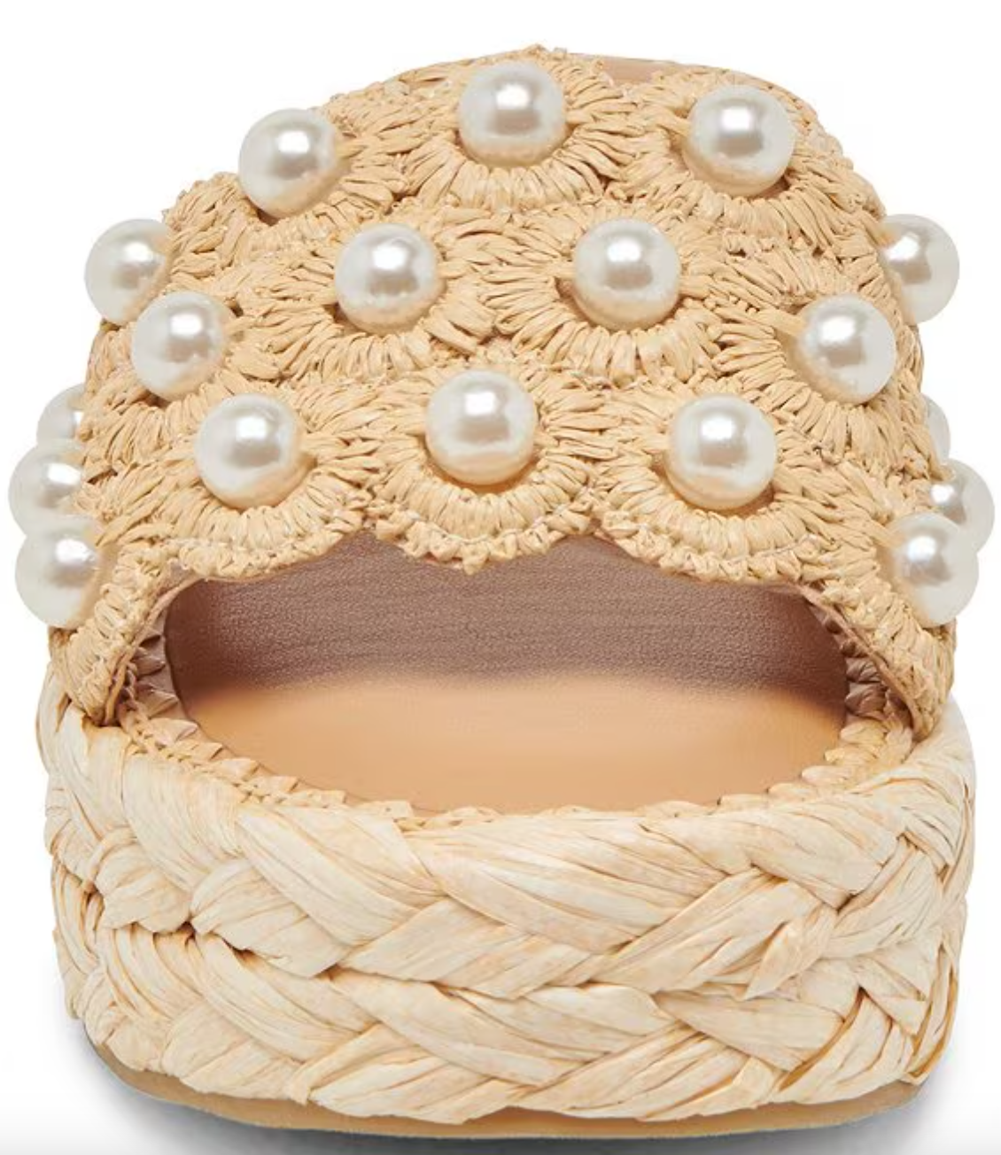 Caper Pearl Sandal-Natural Raffia