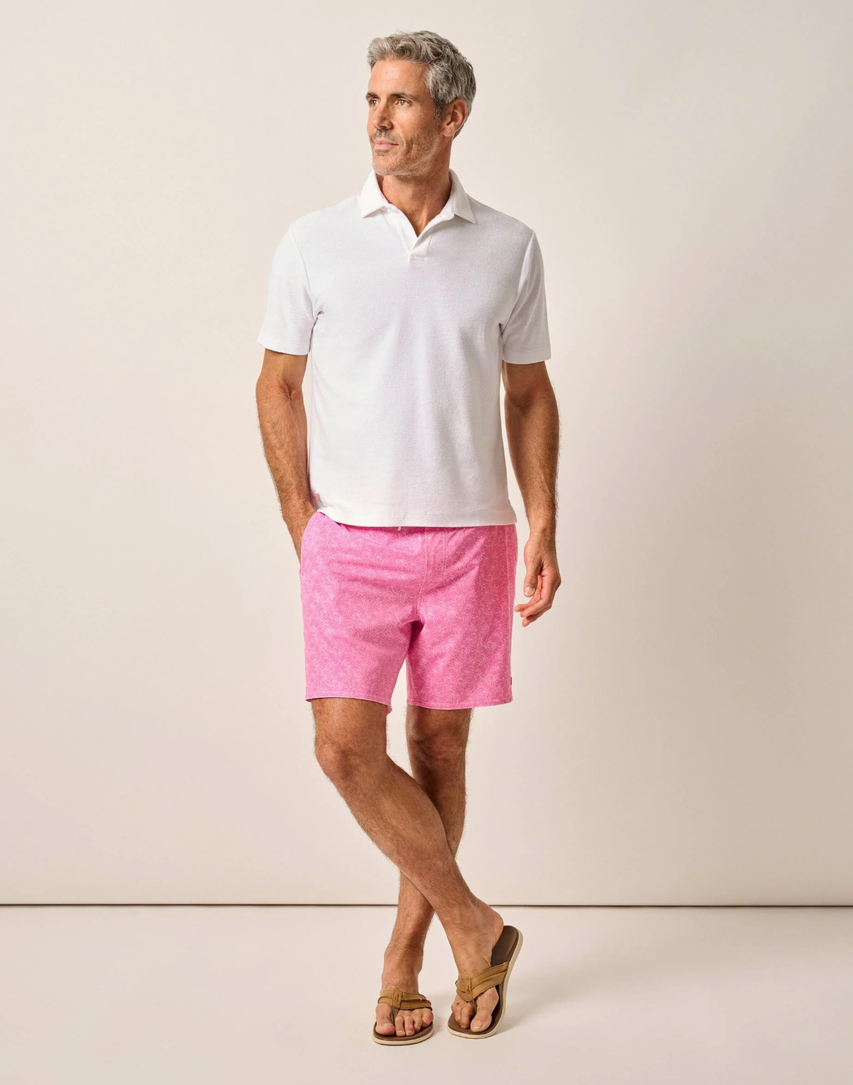 Surf Shorts 7"-Tickled Pink