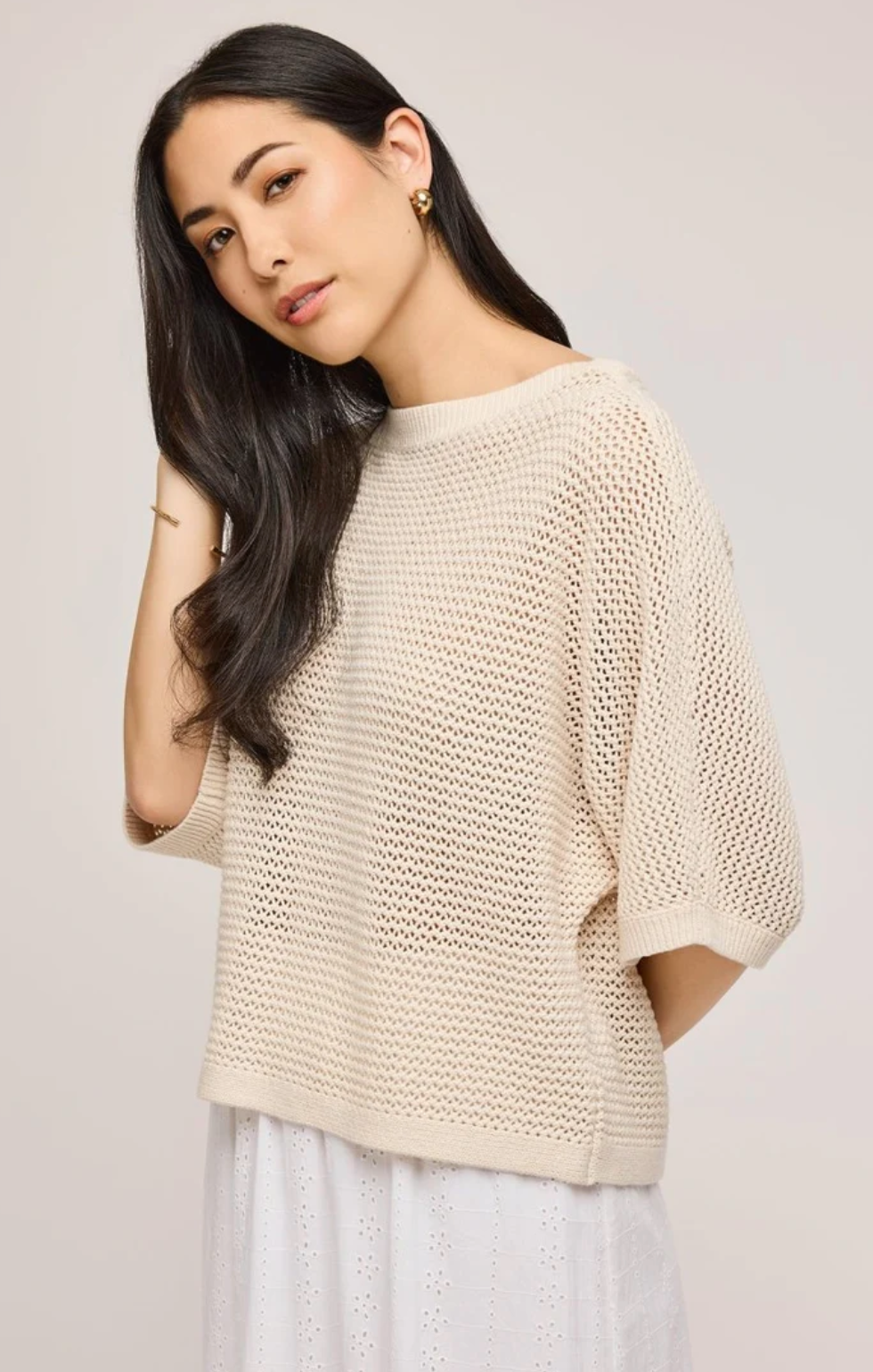 Samson Crochet Sweater-Linen