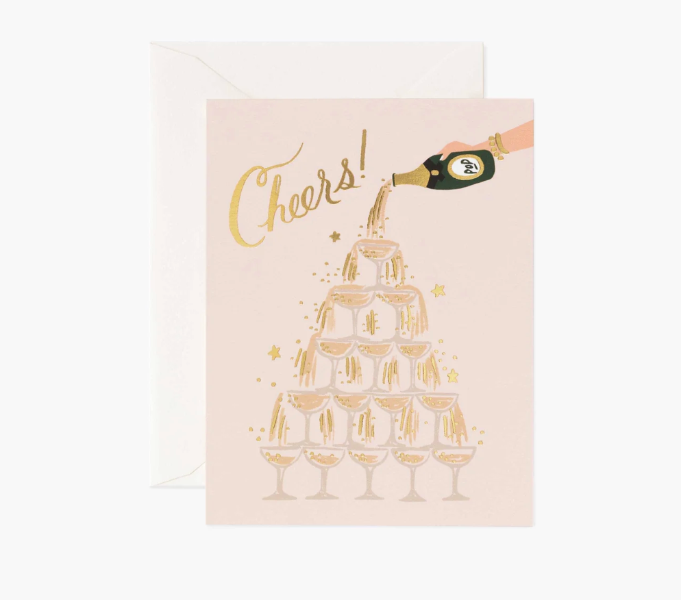 Champagne Tower Cheers Card