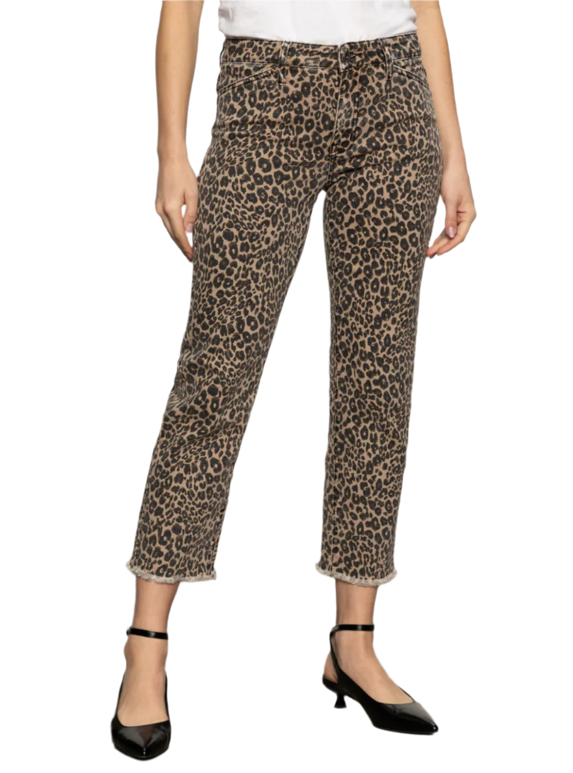Cadence Straight Crop-Leopard