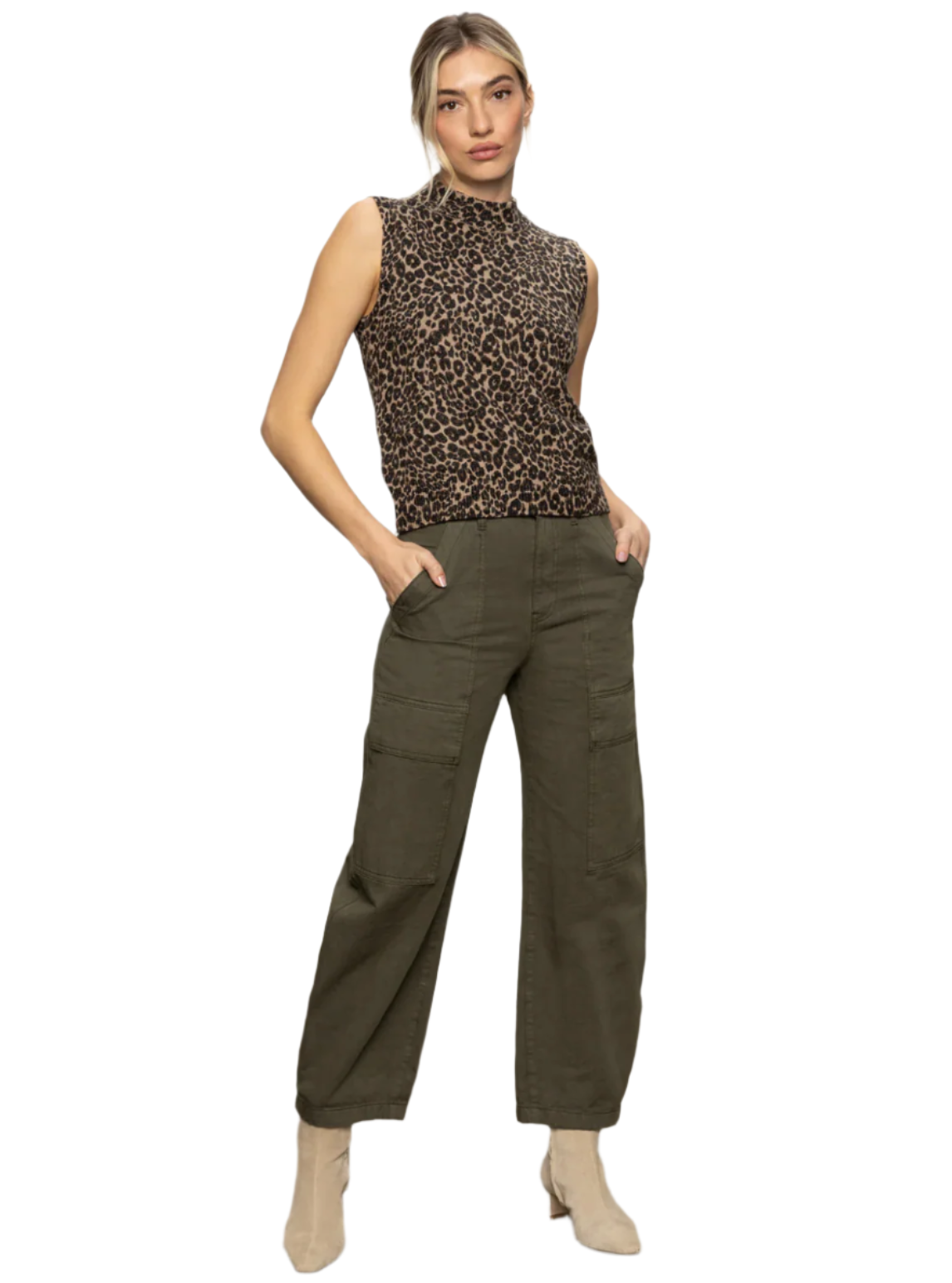 Fuzzy Shell Top-Leopard
