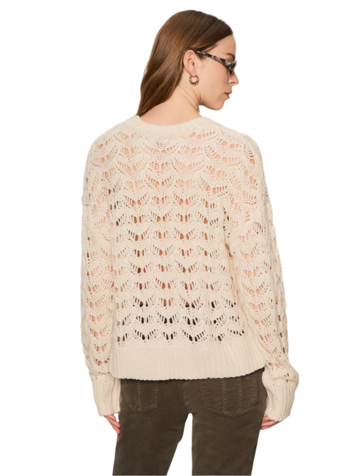 Boheme Open Stitch Sweater-Light Oat