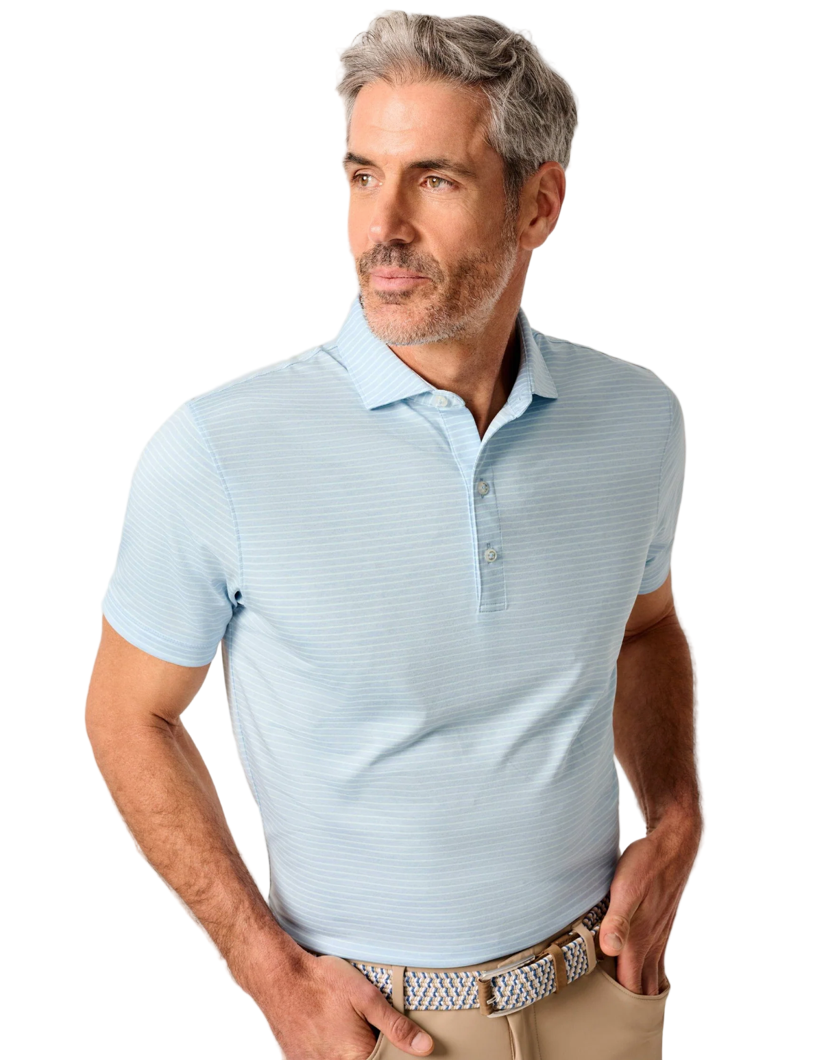 Michael Stripe Polo-Kona