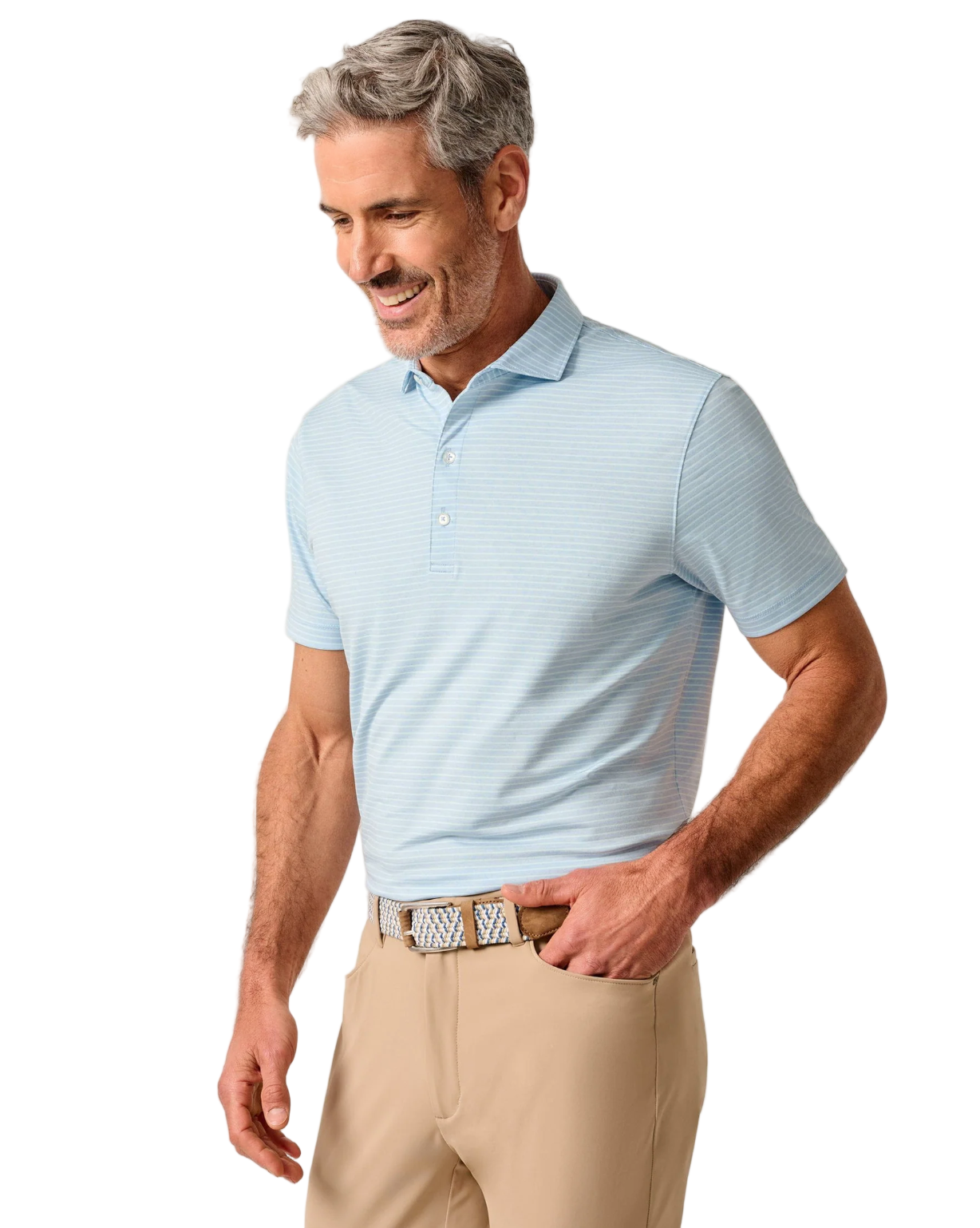 Michael Stripe Polo-Kona