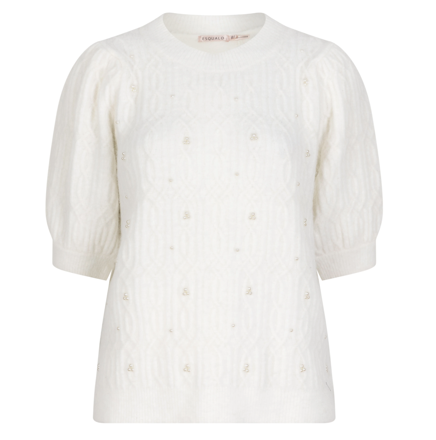 Pearl Short Sleeve Sweater-Ivory