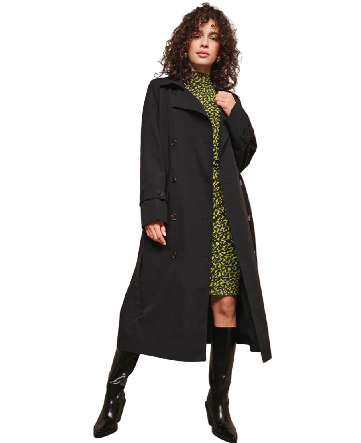 Midnight Trench Coat-Black