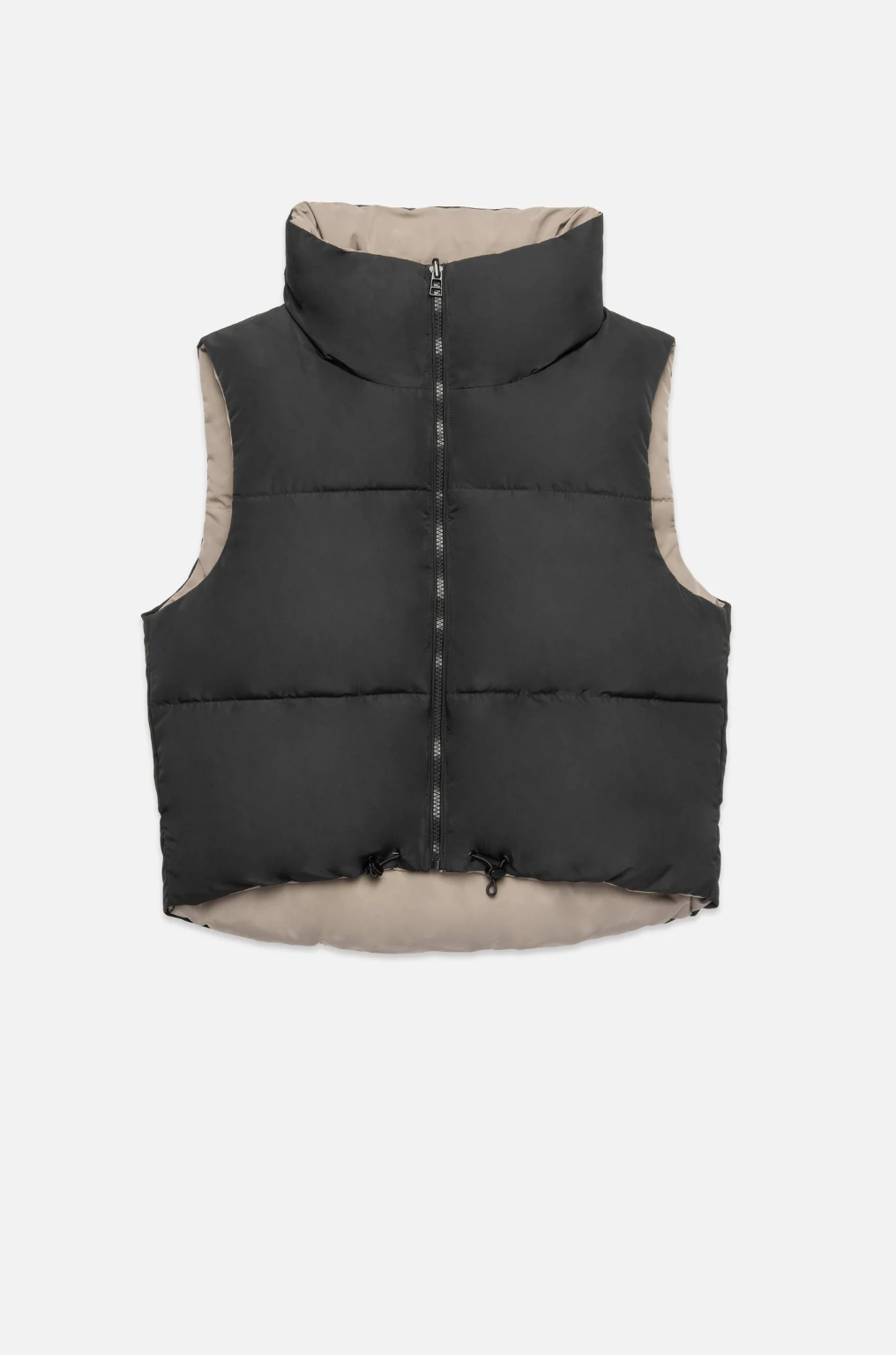 Kansas Reversible Gilet-Taupe/Black