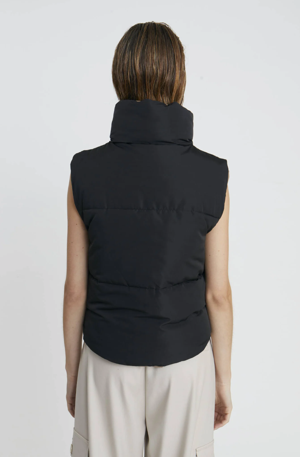 Kansas Reversible Gilet-Taupe/Black