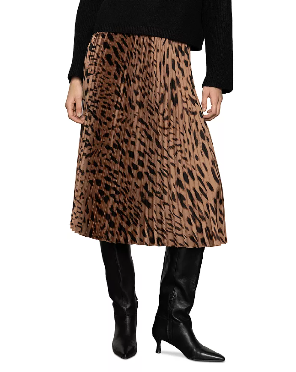 Nostalgia Leopard Print Skirt-Brown