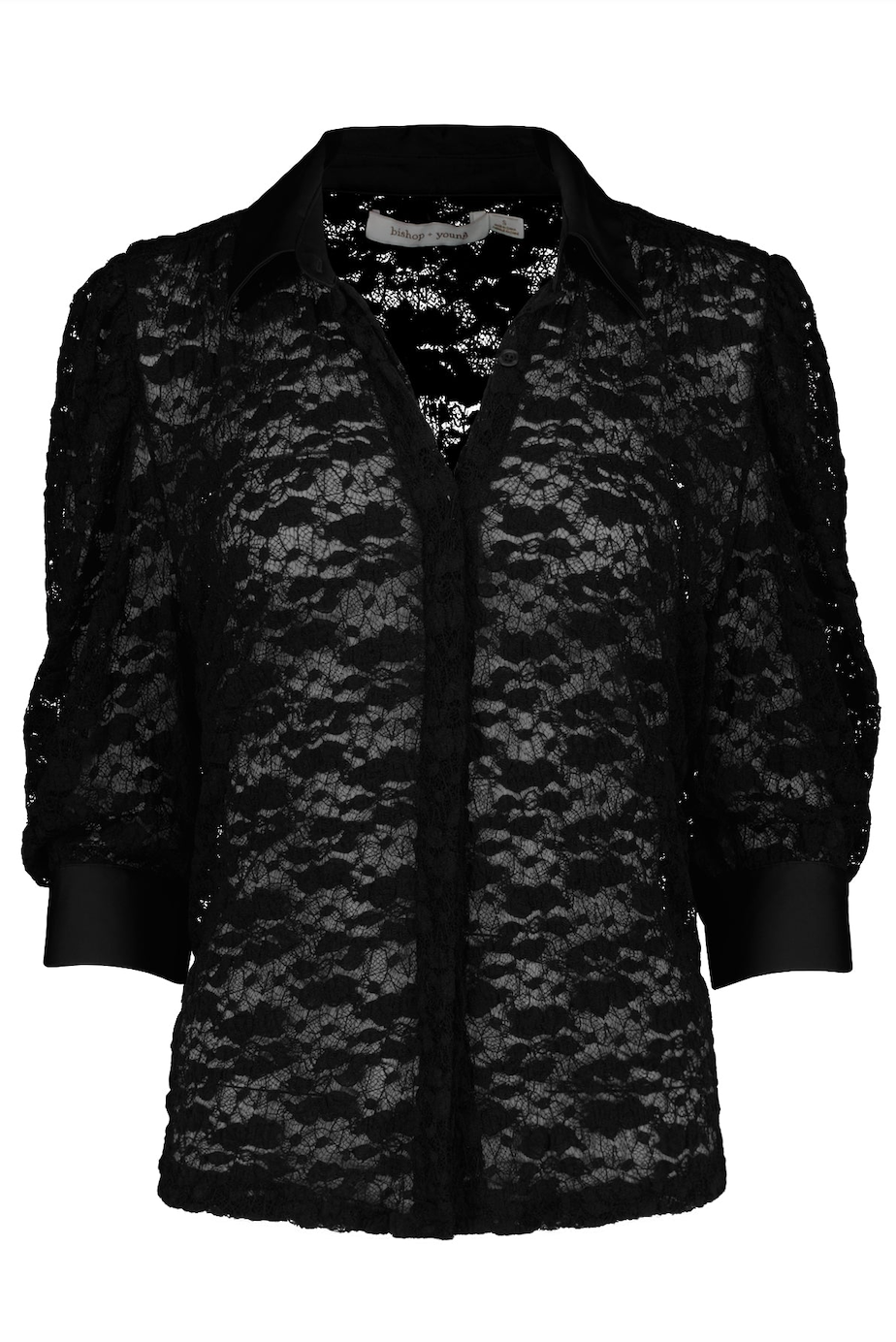 Gisele Lace Blouse-Black