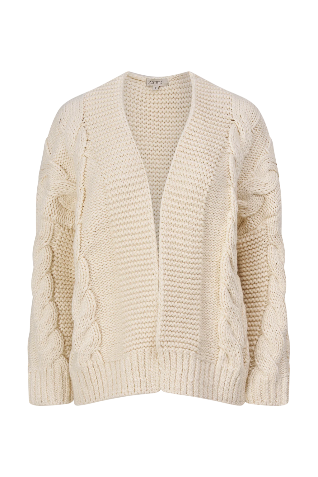 Chunky Knit Cardigan-Eggshell