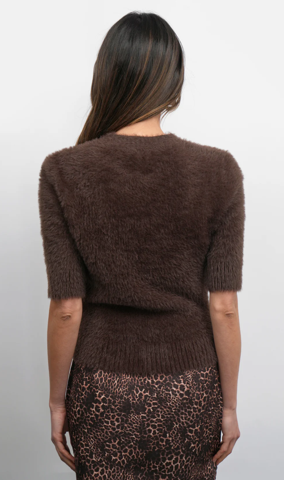 Odette Fuzzy Sweater-Espresso