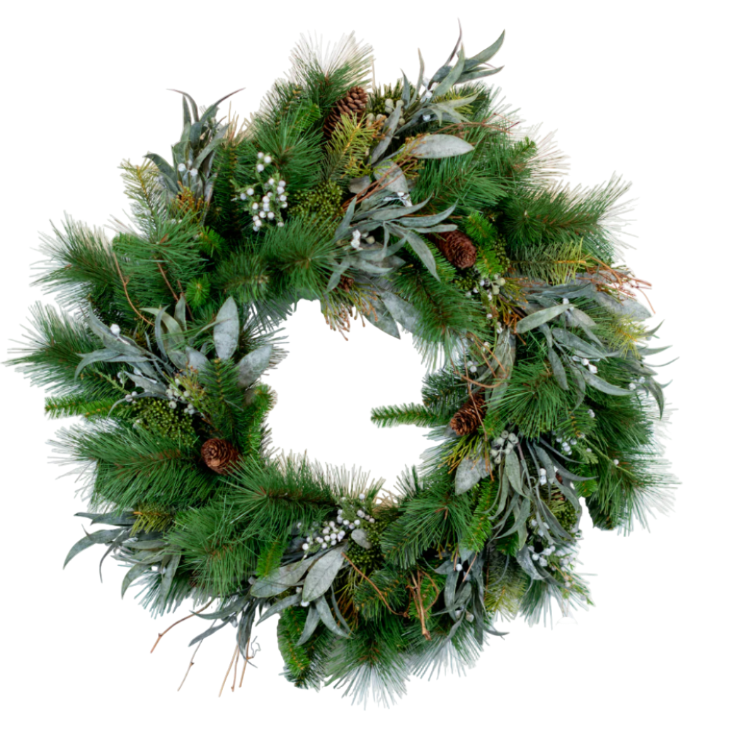 30" Seeded Eucalyptus & Mixed Pine Wreath