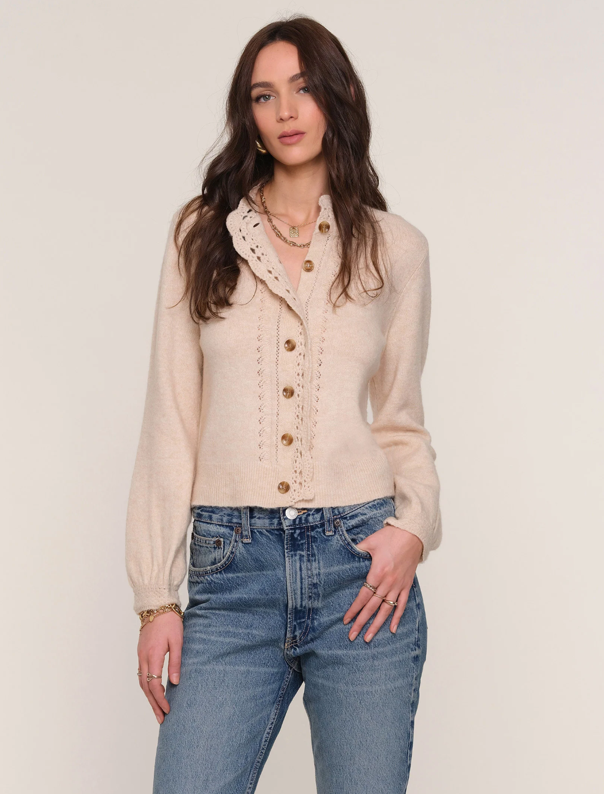 Maudie Cardi-Ecru