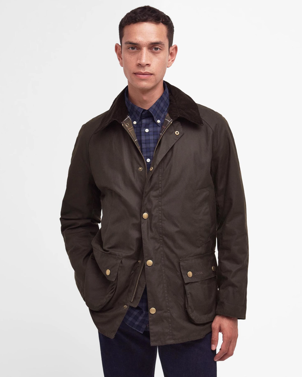 Ashby Waxed Jacket-Olive