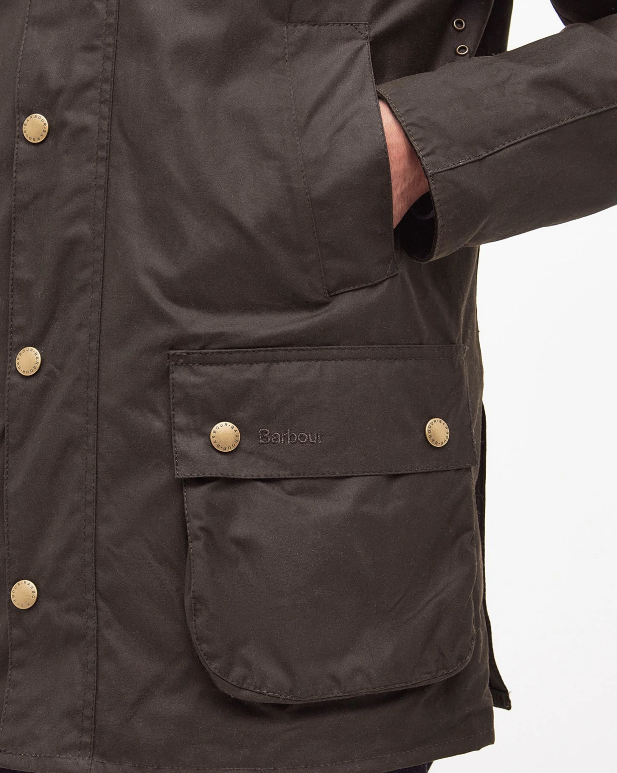 Ashby Waxed Jacket-Olive