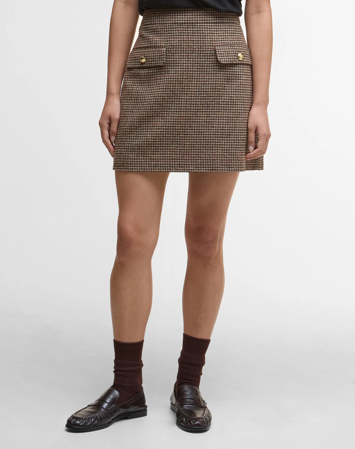 Sophia Mini Skirt-Brown