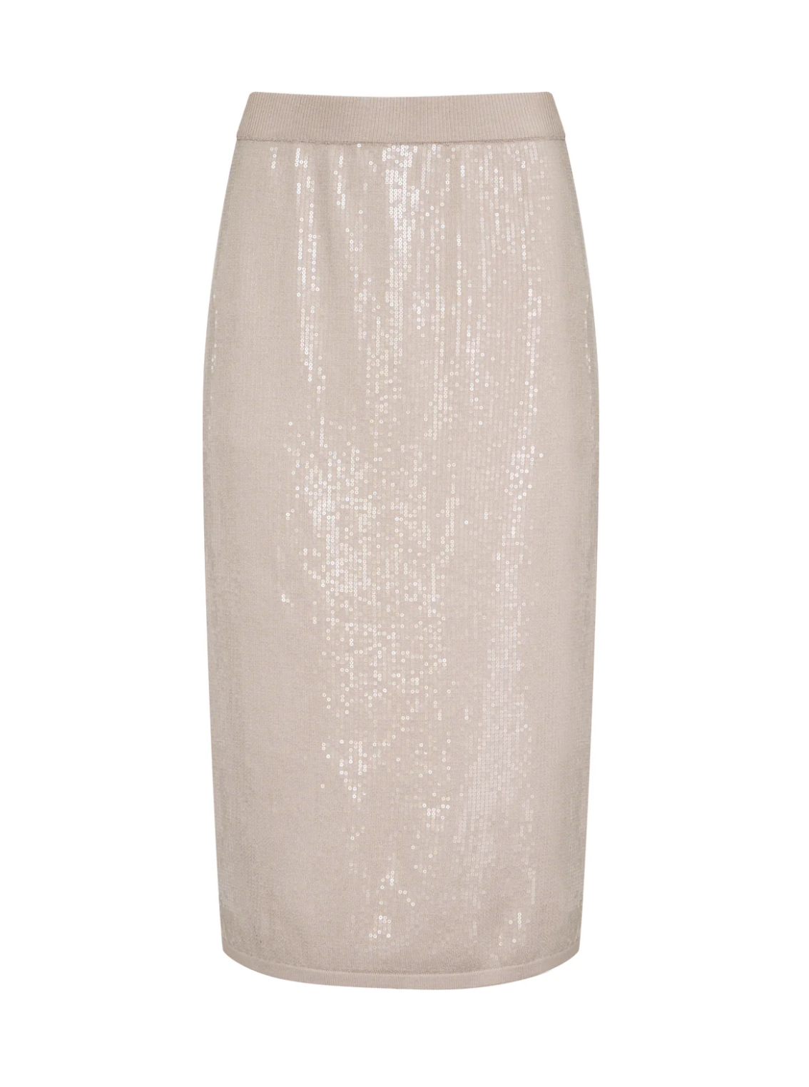 Sequin Pencil Skirt-Champagne