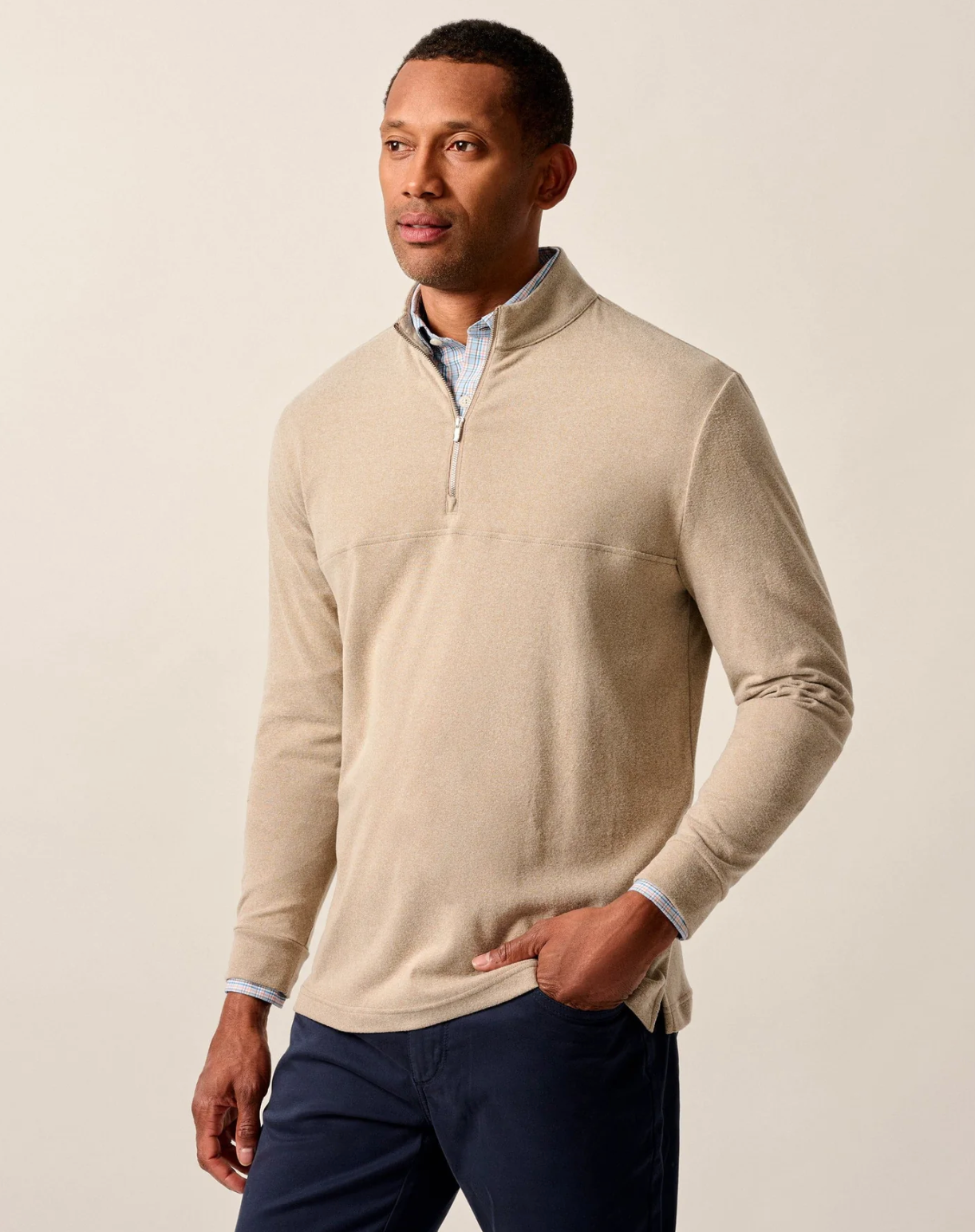 Mikey Performance Pullover-Almond
