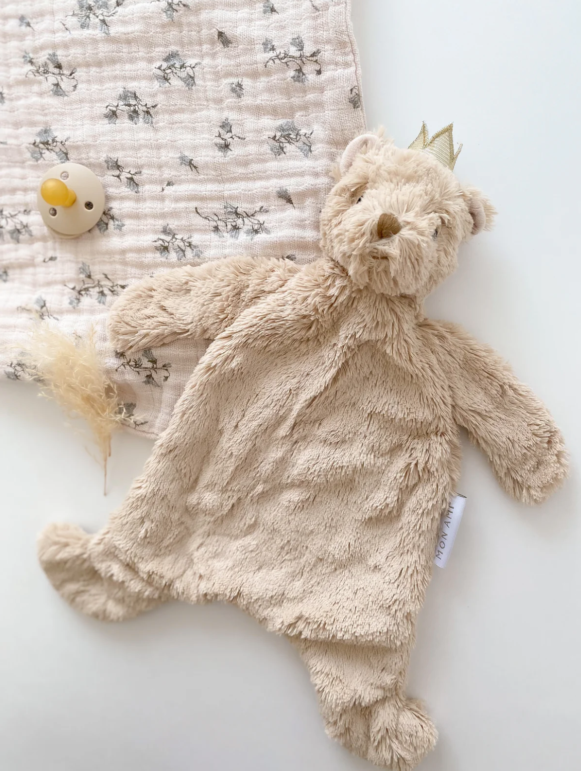 Prince Bear Baby Security Blanket