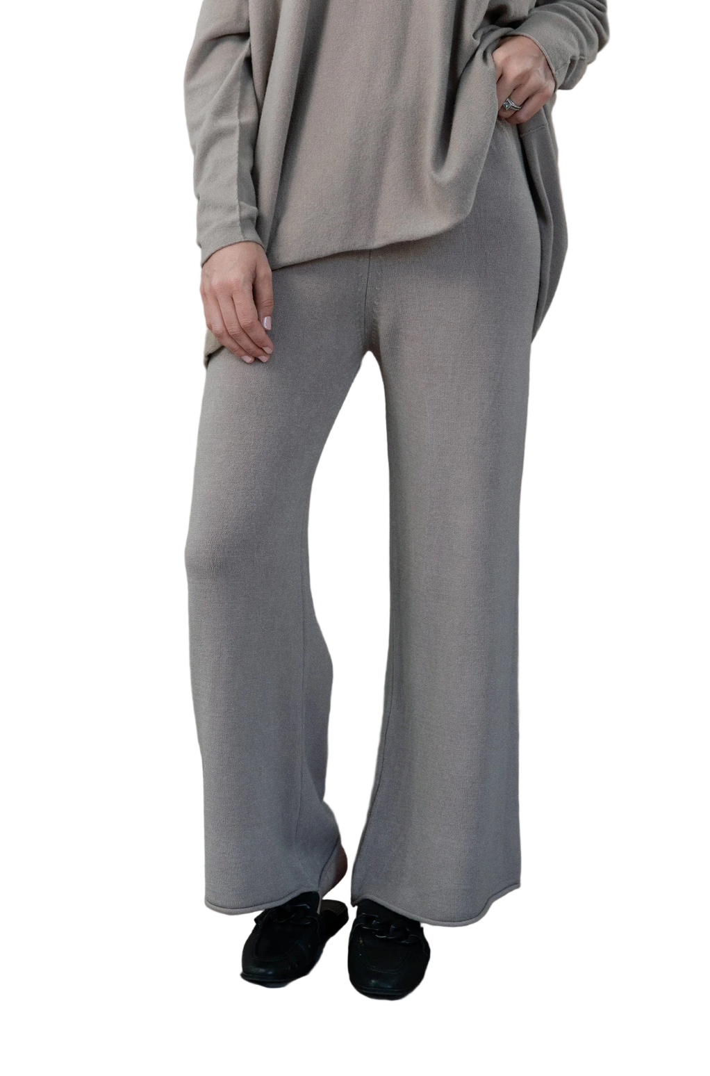 Cleo Knit Pants-Taupe