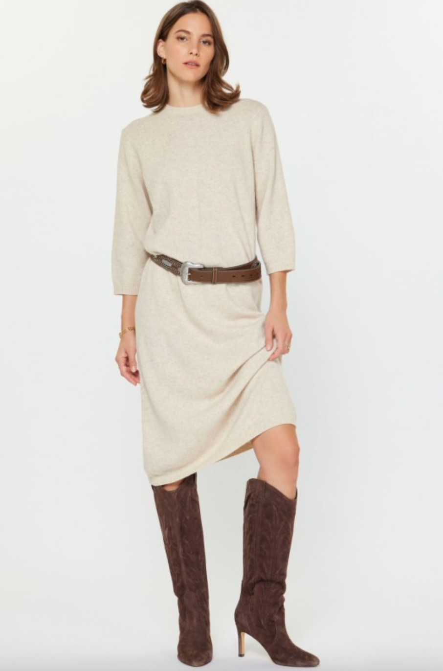 Kristin Sweater Dress-Oatmeal