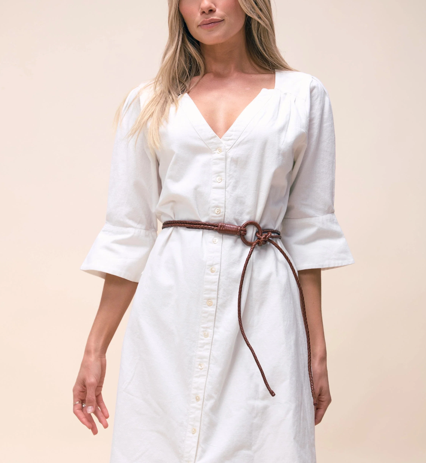 Loop Leather Belt-Cognac