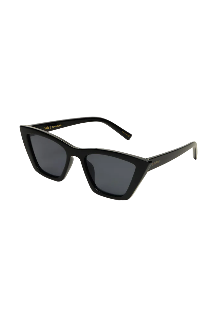 Villa Polarized Sunglasses-Black Grey