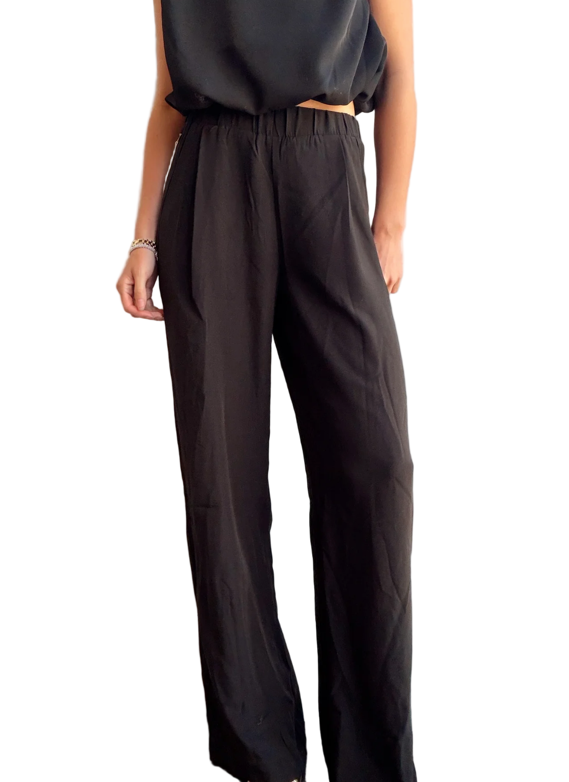 Monroe Wide Leg Pant-Black