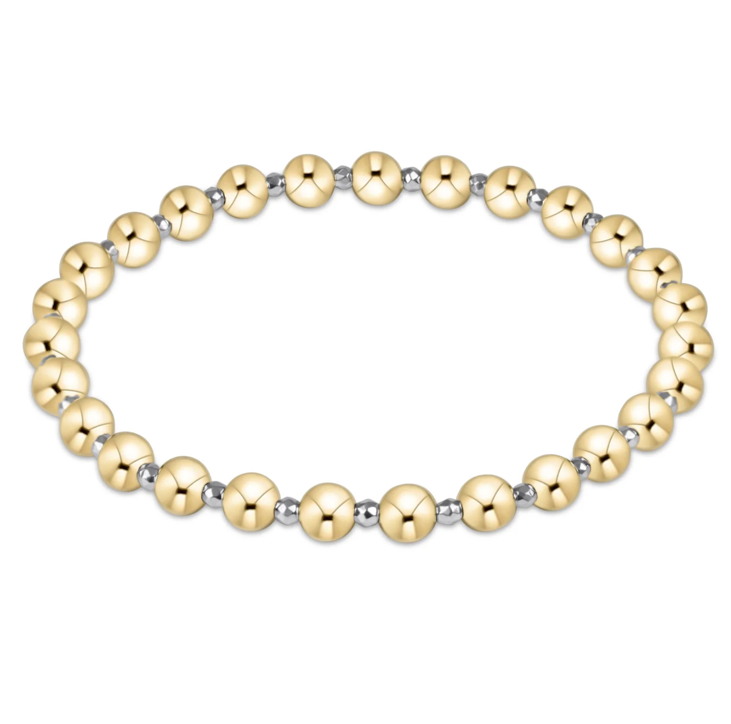 Bright Silver Faceted Hematite Grateful 5mm Bracelet