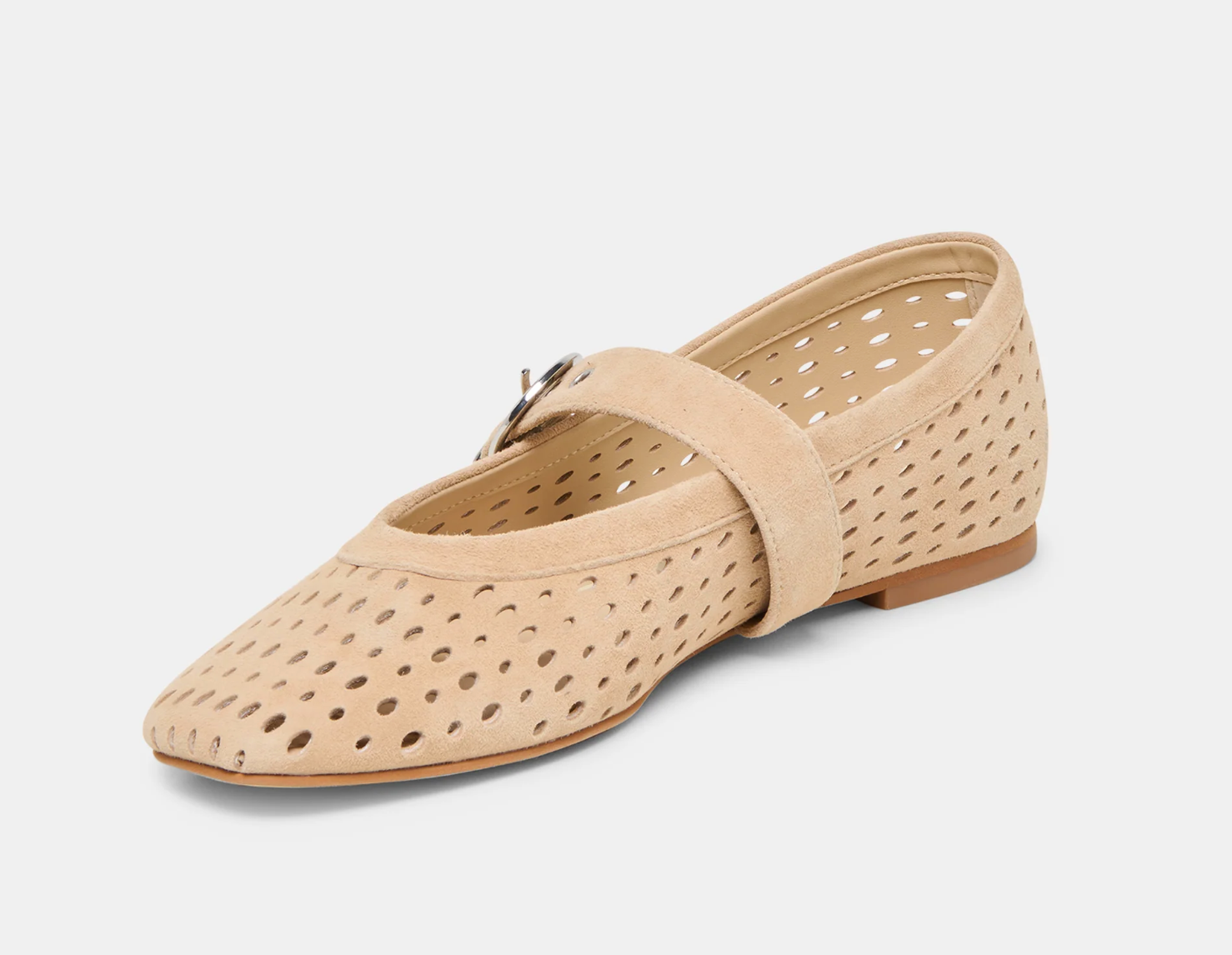 Mikel Ballet Flats-Camel Suede