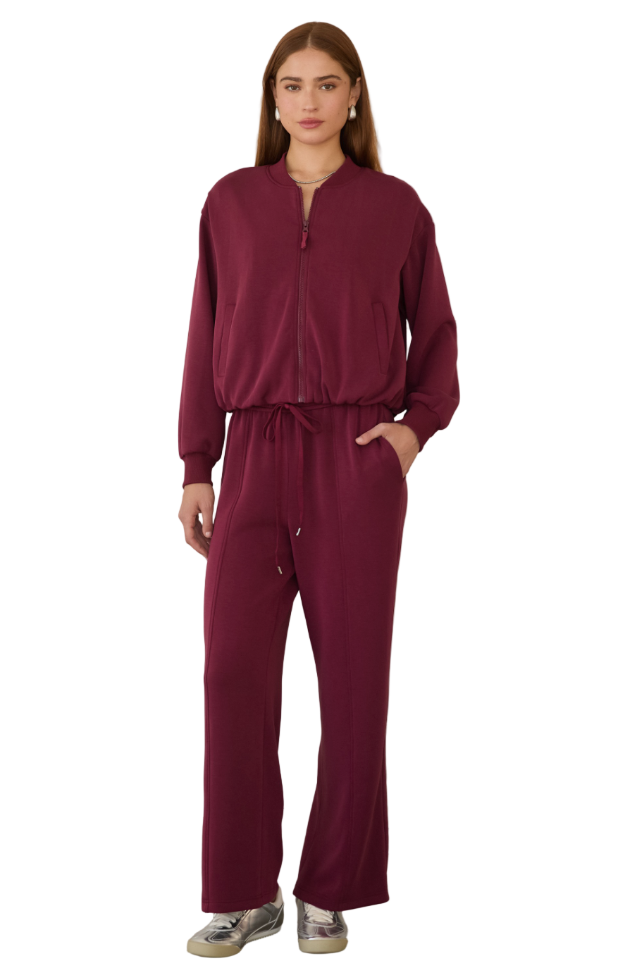 Modal Cozy Pants-Maroon