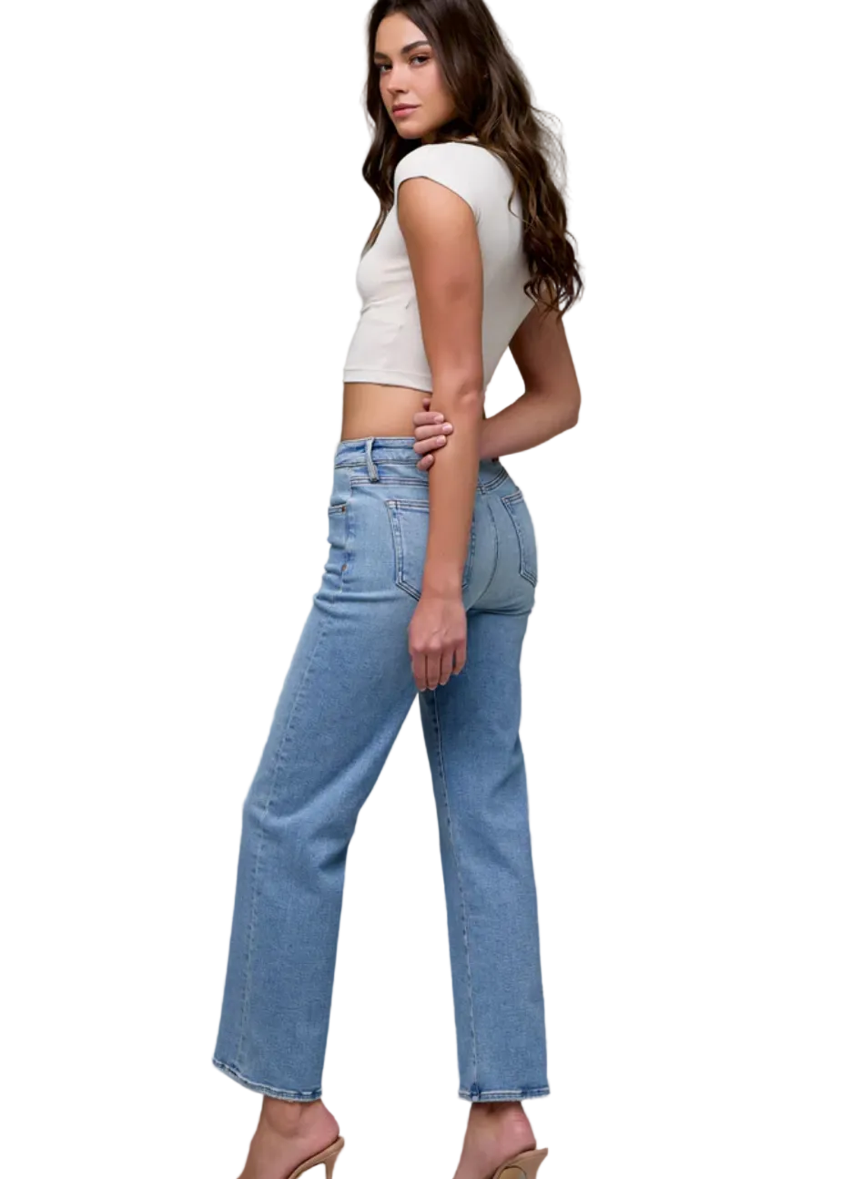 Ella Mid Rise Straight-Vintage