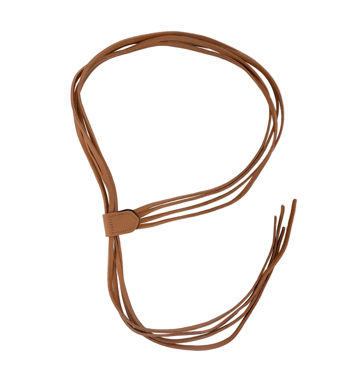 Evin Leather Wrap Belt-Camel