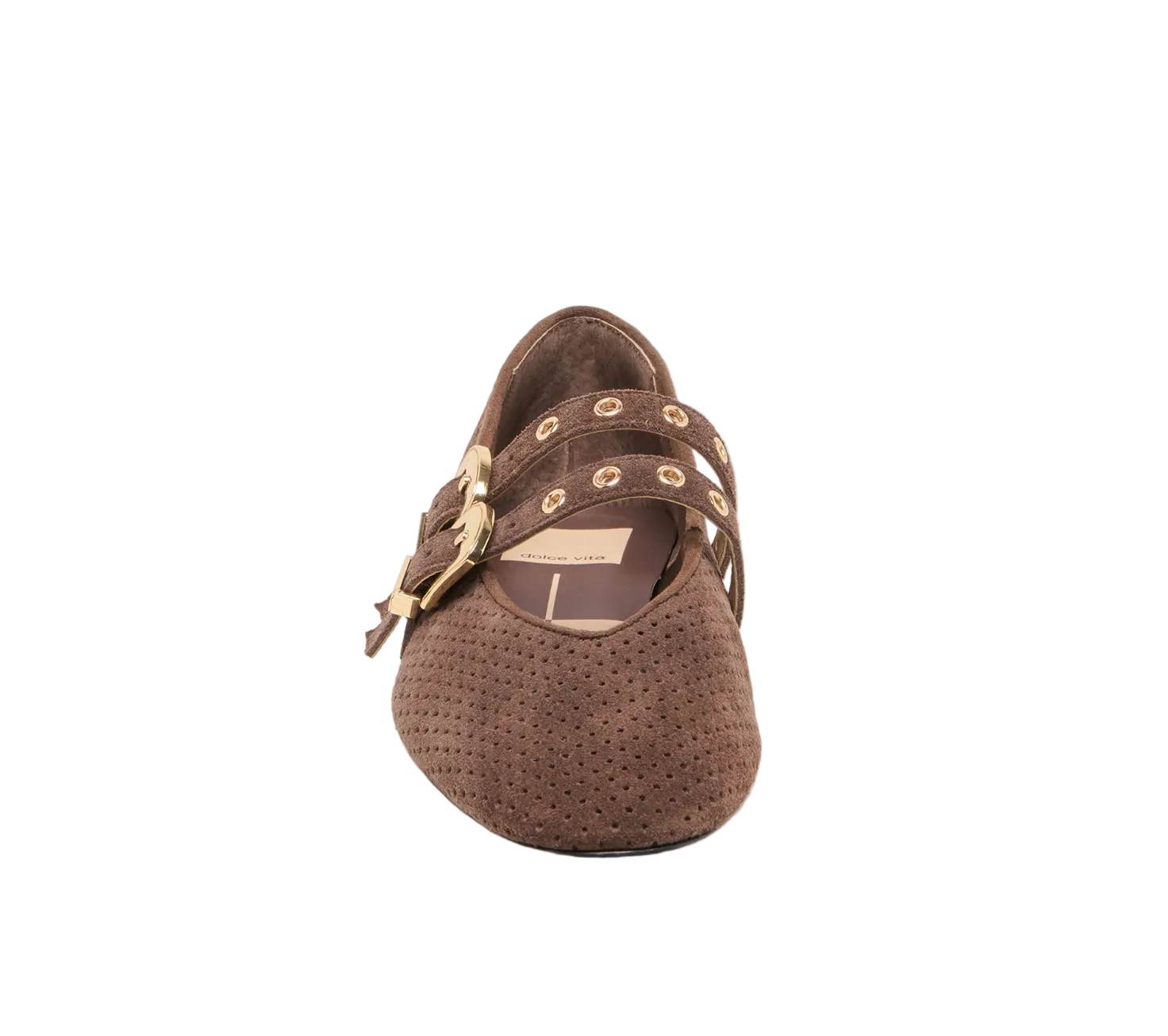 Baylee Ballet Flats-Dark Brown Suede