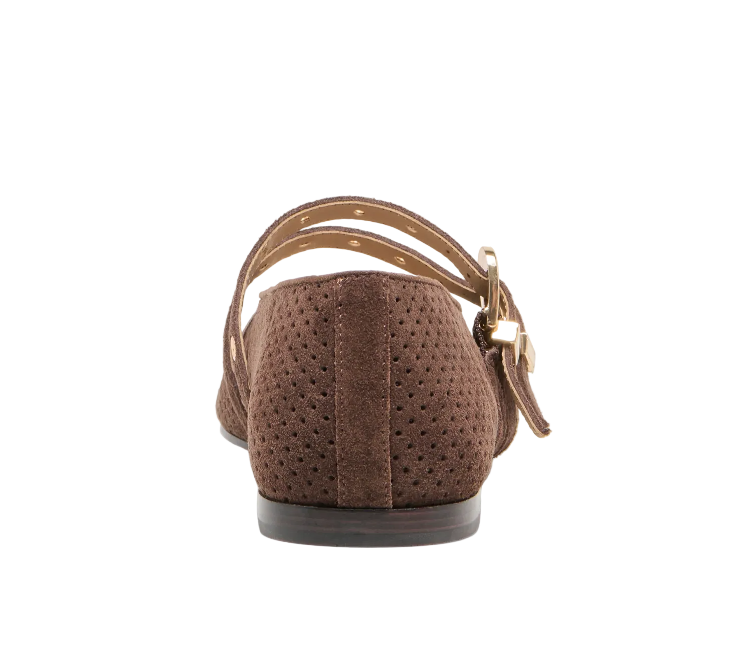 Baylee Ballet Flats-Dark Brown Suede