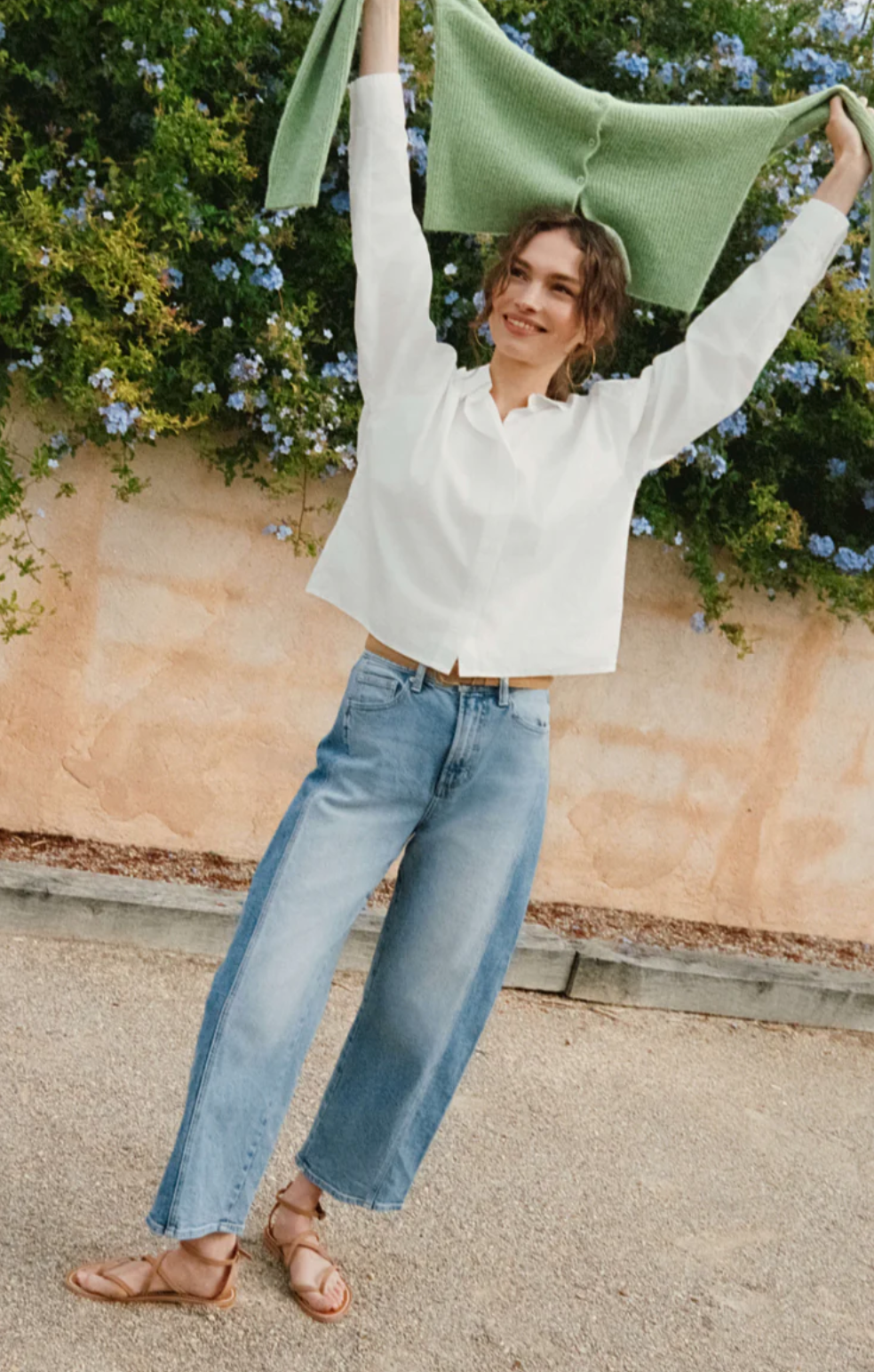 Luna Crop Bowed Jean-Utopia