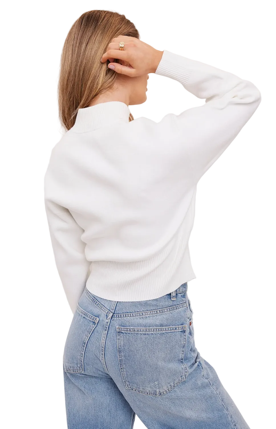 Rowan Zip Up Sweater-White