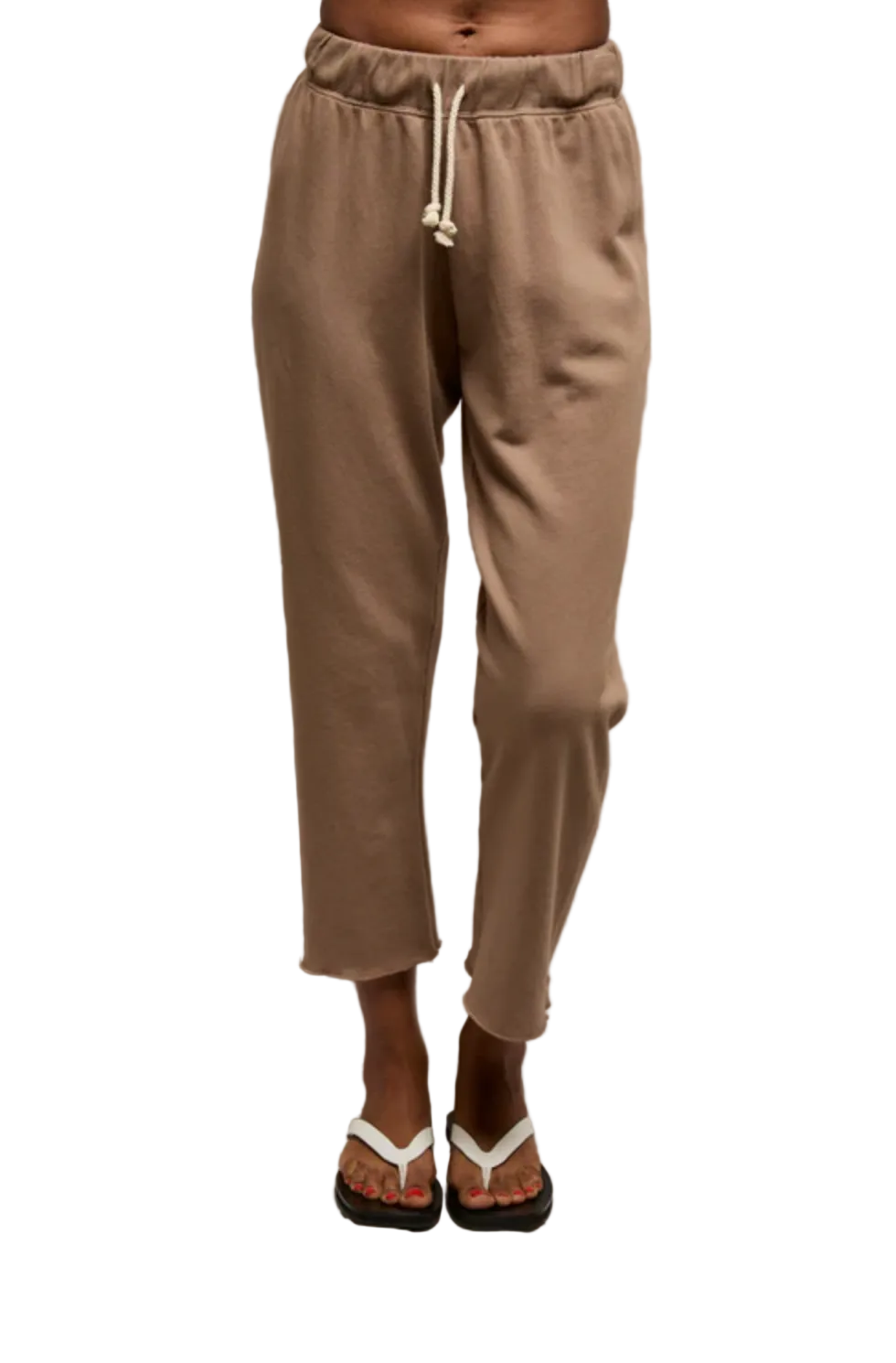 Jamaica Beach Fleece Capri Pant-Mocha