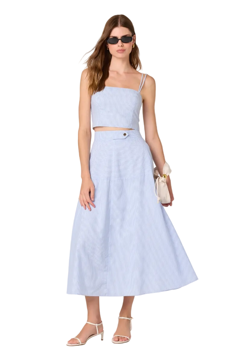 Azzura Skirt-Blue Stripe