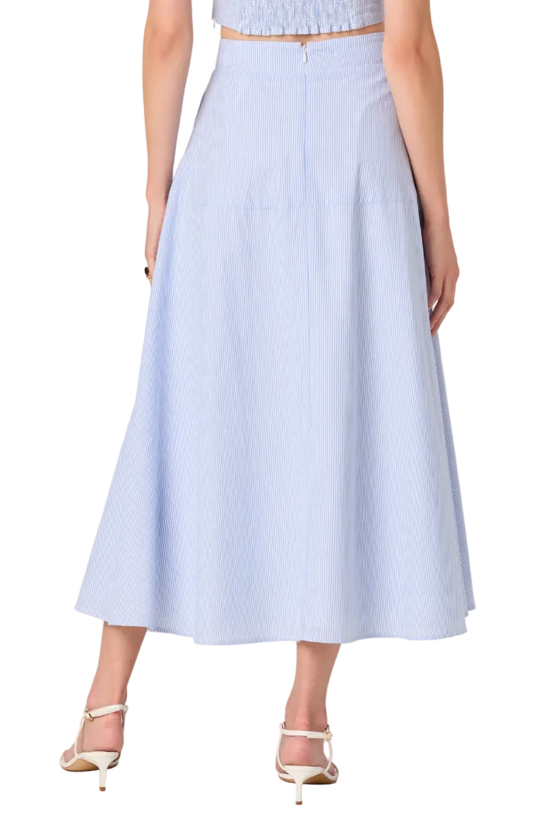 Azzura Skirt-Blue Stripe