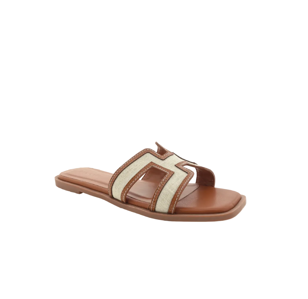 Gordy Slide-Natural Linen/Tan