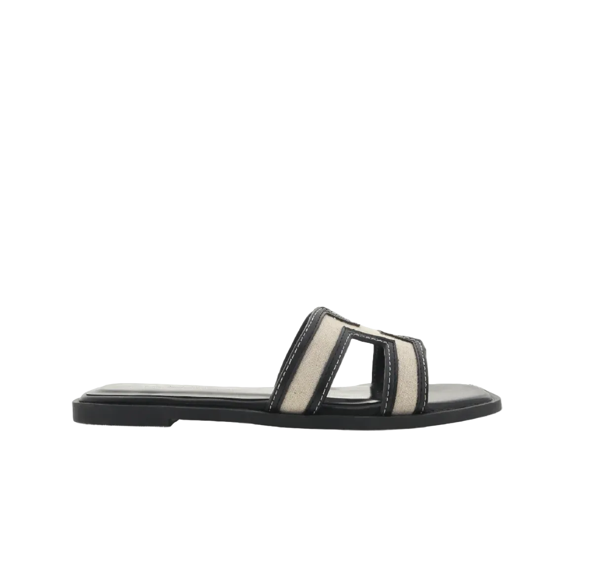 Gordy Slide-Wheat Linen/Black